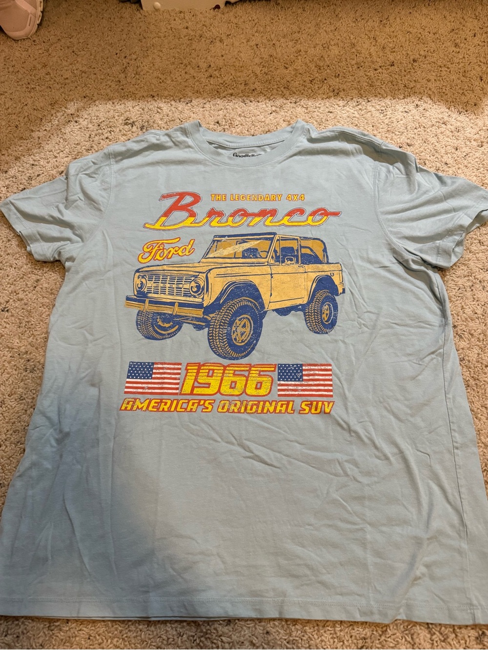 Ford Bronco 1966 Graphic men’s T-Shirt - Light Blue